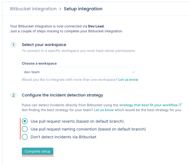 Configuring the incident detection strategy
