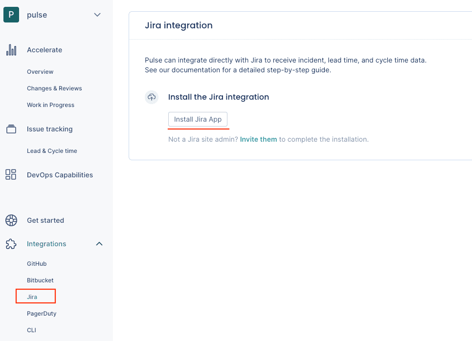 Installing the Pulse Jira app
